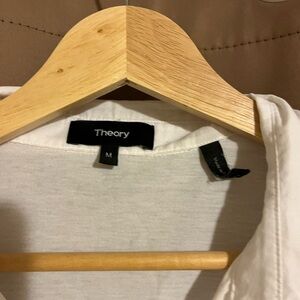 Theory Ivory Button-Up Shirt
